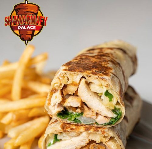 Chicken Shawarma Sandwich Served at Shawarma Palace Restaurant in Birmingham